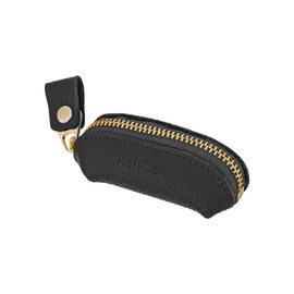 RafiCaro Coin Case, Genuine Leather, Seal Case, Coin Purse, Compact, Small, Soft, Leather Pouch, Small, sblack