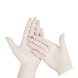 Vivid White Medical Grade Exam Gloves – Powder Free, Latex – Ideal for Professional, Home Use, Beauty Industry, 3 mil – Pack of 100 (L)