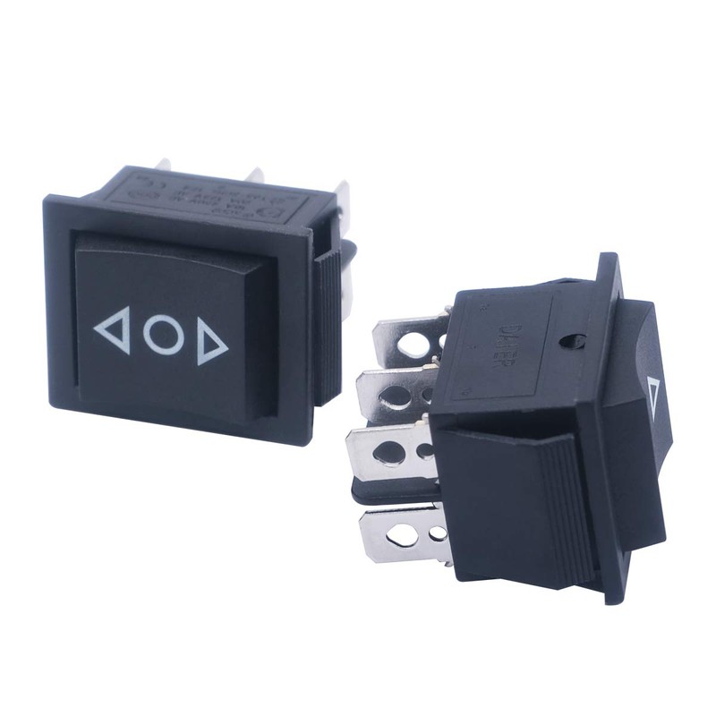 mxuteuk KCD2-223-JT 12V Momentary Rocker Switch 6-Pin Motor Polarity Reverse