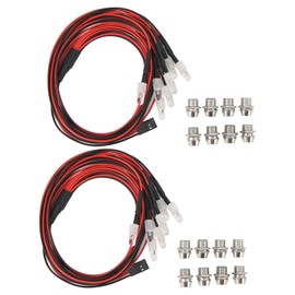 RC Car 5mm 8 LED Light Kit 4 White Light and 4 Red Light for Traxxas for Hsp for Redcat for Axial Scx10 for D90 for Hpi RC Car
