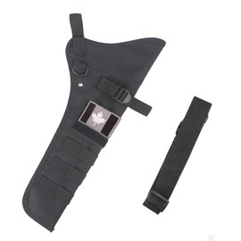 KRATARC Archery Lightweight Hip Arrow Quiver Foldable Compact Arrows Bag with Molle System Hanged for Target Shooting (Black- with Belt)