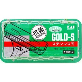 Kai Corporation Razors Stainless Steel Blades T-Shape Gold Stainless 10 Pcs (1)