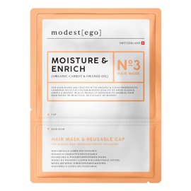 Modest Ego Moisturising & Nourishing Hair Mask with Organic Carrot & Orange Peel Including Reusable Cap, 20 ml