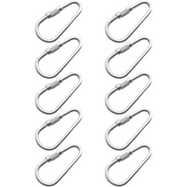 YuanHolumid 10Pcs Parrot Toy Hook Stainless Steel Parts Heavy Duty Metal Hooks Suitable for Most Bird Or Small Animal Hanging Toys Parrot Bird Toy Hooks Metal Stainless Steel Parts DIY Bulk Parts