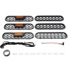 ETL INDUSTRIES Front Grill Inserts W/ Amber Light Mesh Grille