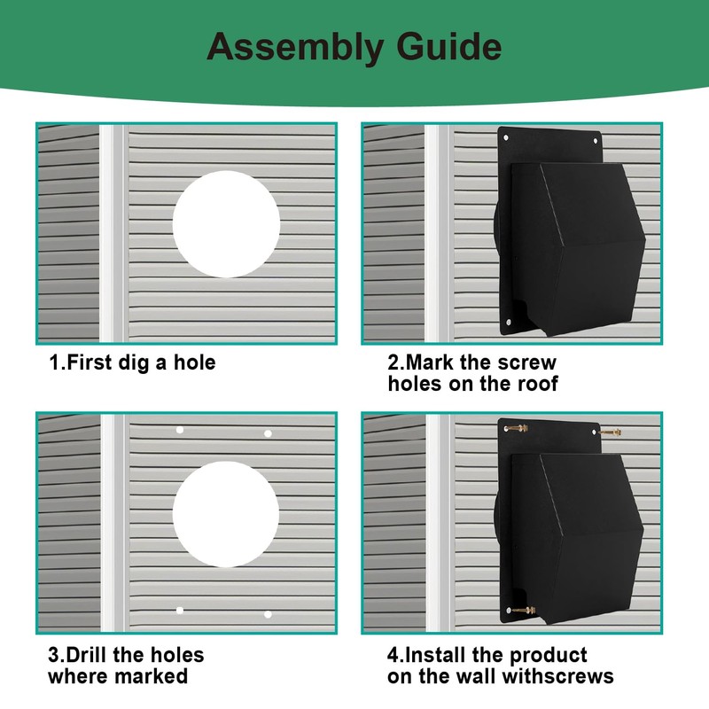LTSEAME 8 inch Roof Vent Cap, Removable Roof Vent, Bathroom
