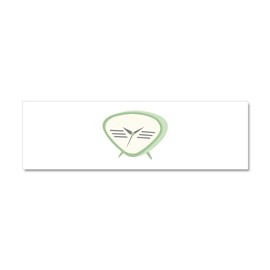 CafePress Retro Clock Car Magnet 10 X 3 10" x 3", Bumper Magnet