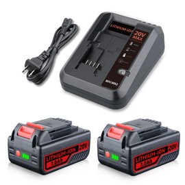2Pack 7.0Ah 20V LB2X4020 Li-ion Battery Compatible with Black and Decker 20V Battery and Li-ion 2A PCC692L Charger Compatible with Black and Decker Battery Charger