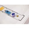 Basicwise QI003491 Expandable Metal Bathtub Caddy with, Rubber Handles, Chrome