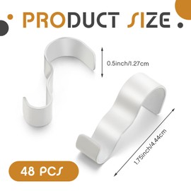 Dunzy 24 Pcs Picture Rail Hooks White Picture Rail Hangers Wide Molding Hook for Exhibition Art Gallery Wall Picture Hanging Hardware Supplies