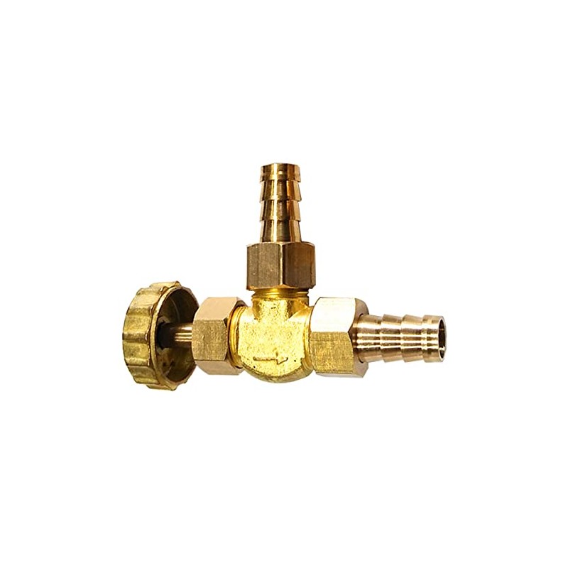 Elbow Brass Needle Valve for Gas/Air/Lpg Brass Hose Regulating Gate