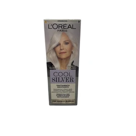 L'Oréal Paris Behandlung für graues Haar, Anti-Gelb und stärkende Wirkung, glänzendes graues Haar und silberne Reflexe, 2-fach stärkeres Haar, Cool Silver, Farbtöne: Reines Weiß