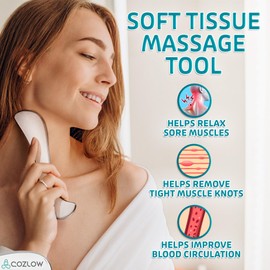 COZLOW 4-in-1 Muscle Scraper Tool Set - Skin Scraping Massage Tools for IASTM Therapy - Deep Tissue Gua Sha for Soft Tissue Mobilization, Fascia & Myofascial Release - Stainless Steel Metal Blades