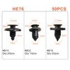 sourcingmap 50pcs Trim Panel Retainer Clips 3 Sizes 7mm 8mm