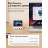 Hagibis 3.5inch IPS USB Mini Screen with USB C Hub,