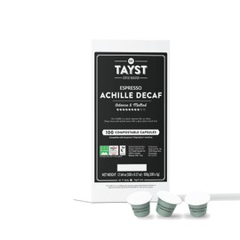 Tayst Espresso Pods, Espresso Achille Coffee Capsules, Compatible with Original Nespresso Machine, Sustainable Single Serve, Pack of 100
