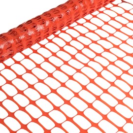 BOEN 4' x 100' Orange Temporary Fencing, Mesh Snow Fence, Plastic, Safety Garden Netting, Above Ground Barrier, for Deer, Kids, Swimming Pool, Silt, Lawn, Rabbits, Poultry, Dogs