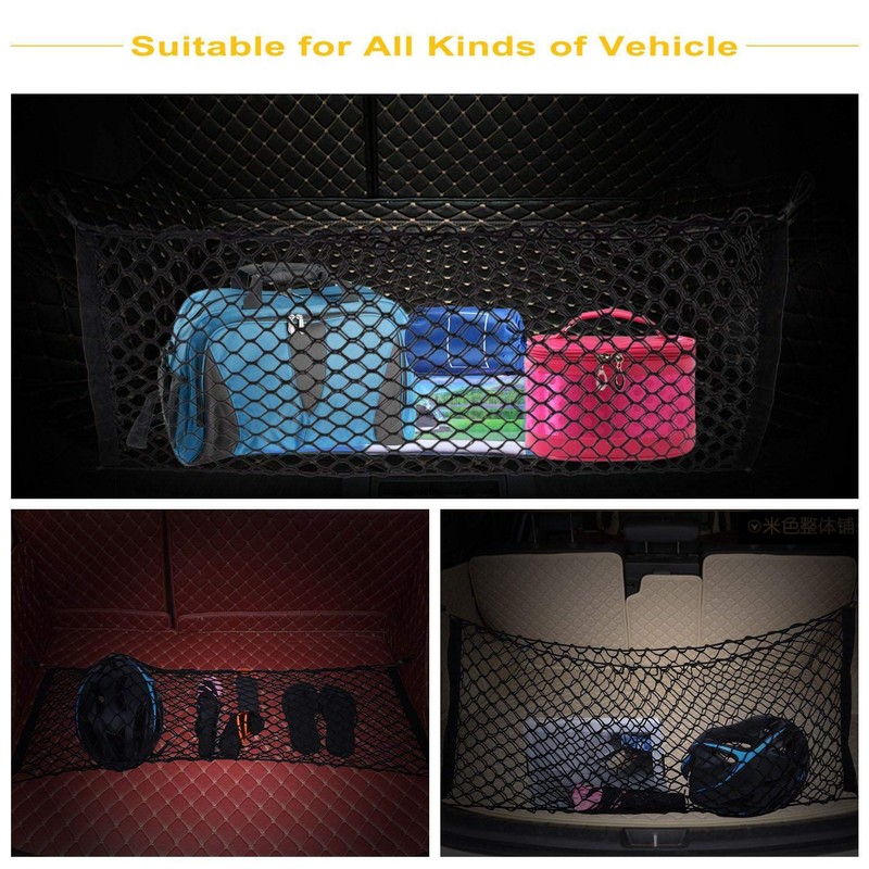 Haofy Cargo Net, 100 x 40CM Car Boot Net Adjustable