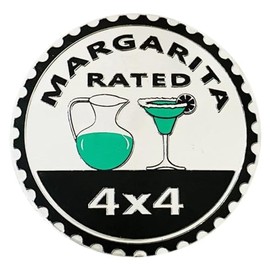 4X4 Circular Emblem Badge Car Side Fender Rear Tail Plate Logo Nameplate Badge Compatible with Jeep Wrangler car Truck SUV (Margarita)