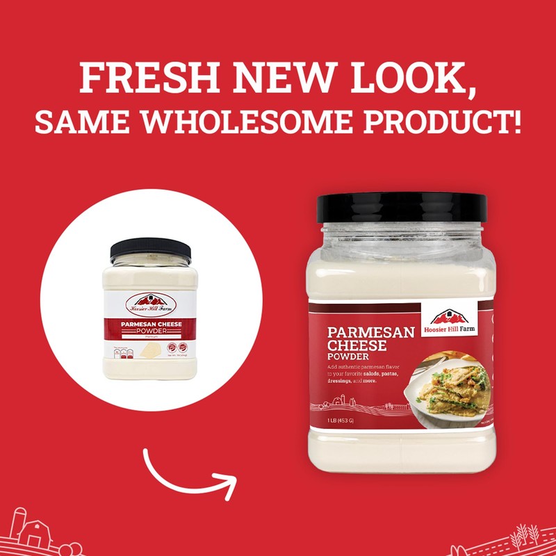 Hoosier Hill Farm Parmesan Cheese Powder, 1LB (Pack of 1)