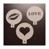 CraftStar Set of 3 Valentine Coffee Duster Stencils - Love