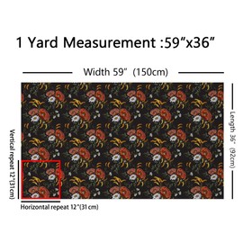 Daisy Waterproof Outdoor Botanical Floral Printed Upholstery Fabric for Chairs - Sunflower Natural Theme Reupholstery Fabric Decor - 1 Yard (L92*W150cm)