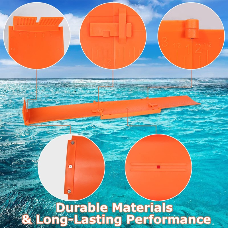 Haxrotin Fish Measuring Board Foldable, Floatable Compact Folding Fish Ruler
