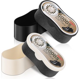 Wovnet 2 Pcs Shoe Shine Sponge Shoe Polish Sponge Shoe Polisher Shoe Sponge Neutral Shoe Polish Sponge Neutral for Leather Shoes Footwear Boots Bags