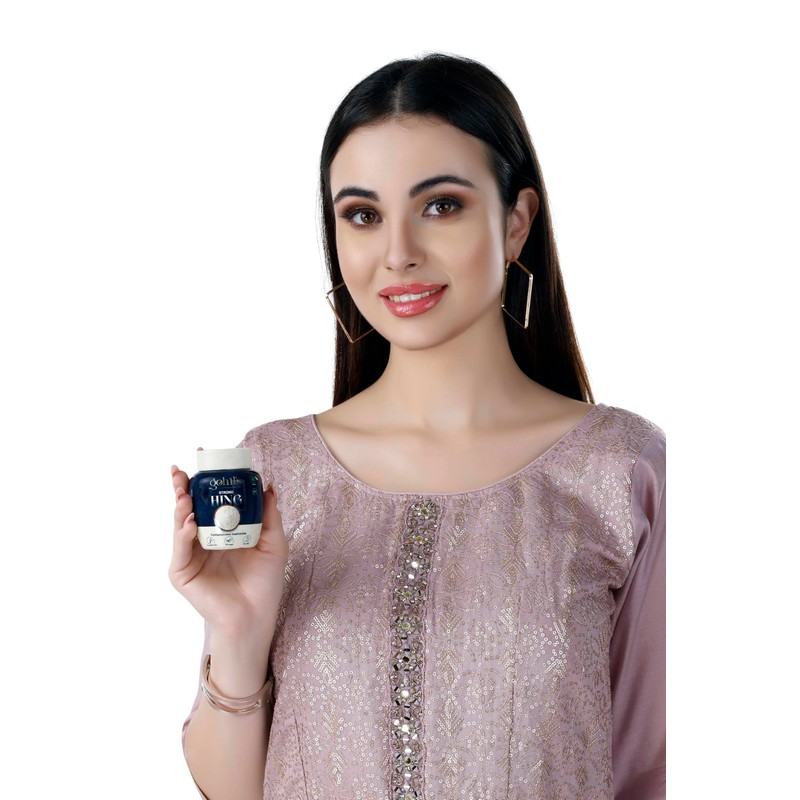 Gohil’s Compound Asafoetida Powder 100gm, Strong Hing|Onion Garlic Substitute |Salt