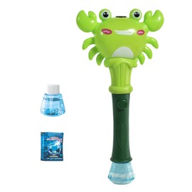 Bubble Wand Cartoon Crab Musical Bubble Blower with Lights Handheld Automatic Bubble Machine Party Favors Gifts for Kids Girls Boys