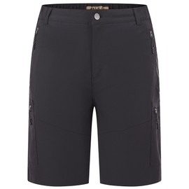 Men's Hiking Cargo Shorts Lightweight Outdoor Work Travel Golf Camping Casual with 5 Zipper Pockets (Black 5# L)