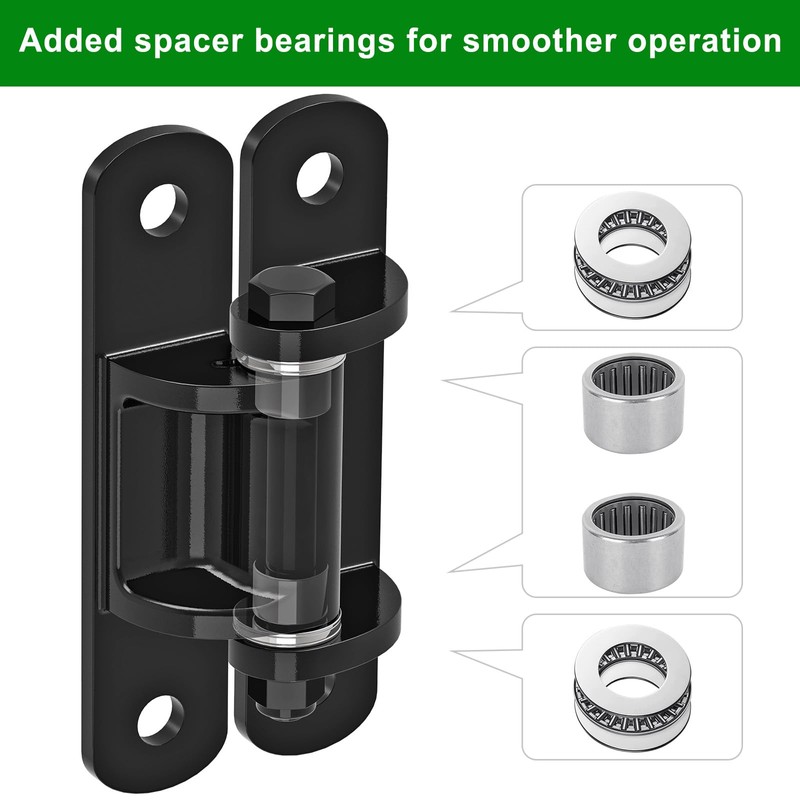 Insaga 6.7'' Heavy Duty Gate Hinges 1100LB Capacity, 6mm Steel