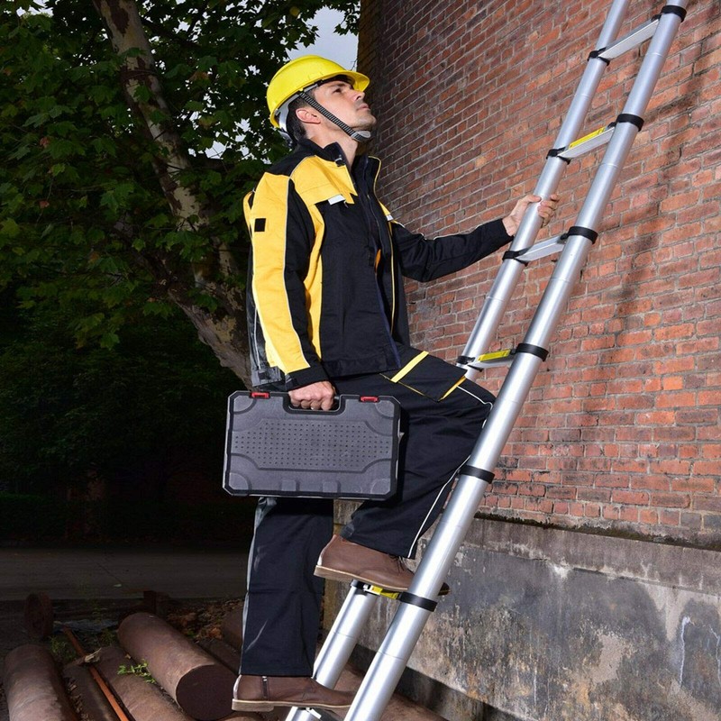 EN131 13 Step 12.5 FT/3.8M Telescoping Multi-Ladder Aluminum Extension Soft