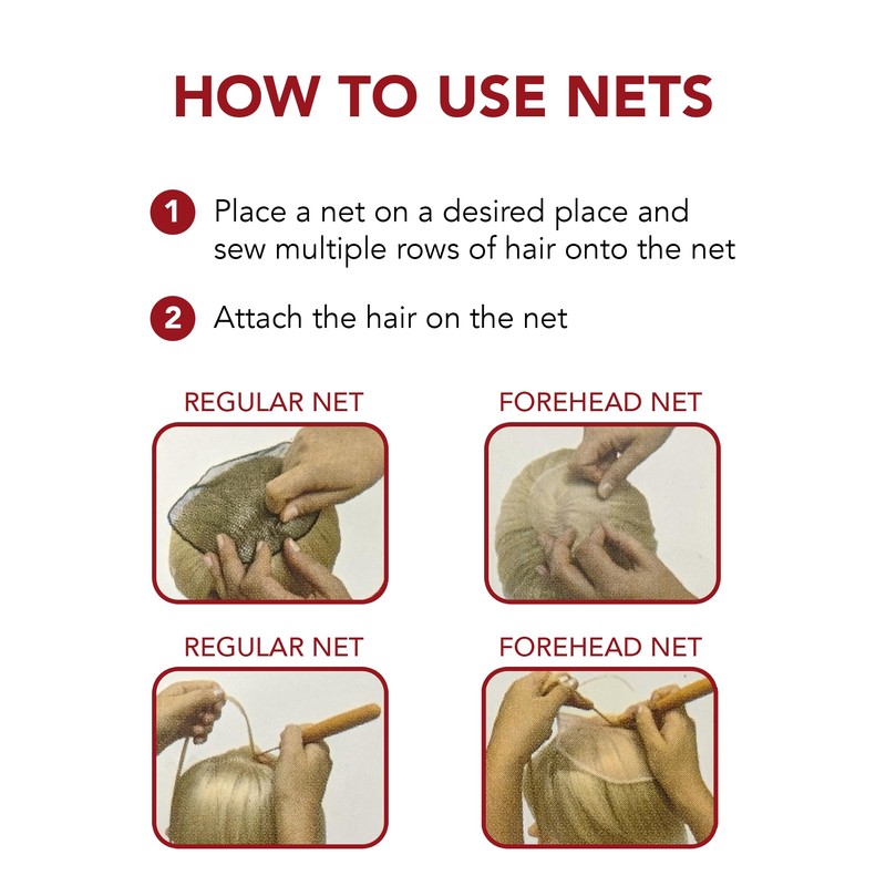 Donna Collection Hair Weaving Cap 5 Pieces Net Set #11070