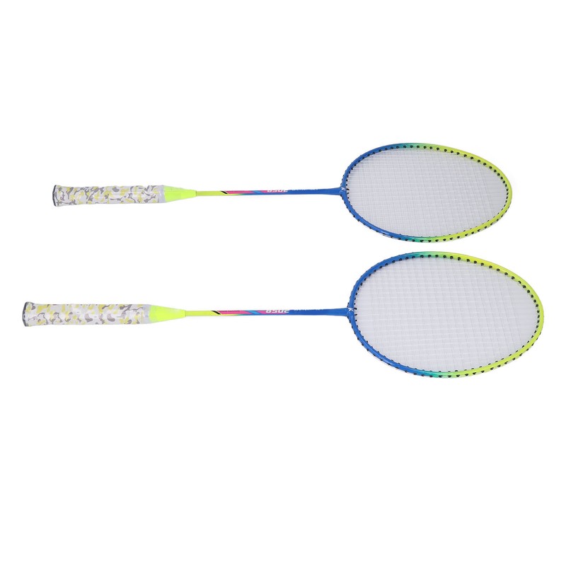 2Pcs Badminton Racket Yellow Light Frame Large Sweet Spot Anti