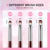 MelodySusie 4Pcs French Manicure with Rosewood Handles Nail Brush Set