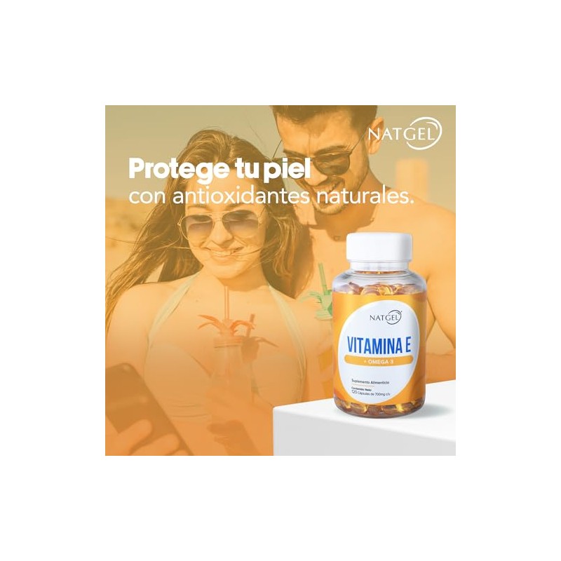Vitamina E con Omega 3, 120 Softgels | Antioxidante, Salud