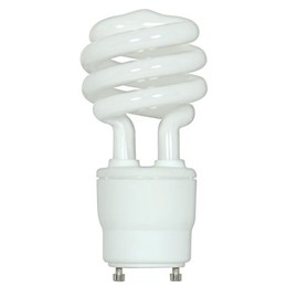 Satco S8204 15 Watt (60 Watt) 950 Lumens Mini Spiral CFL Soft White 2700K GU24 Base Light Bulb