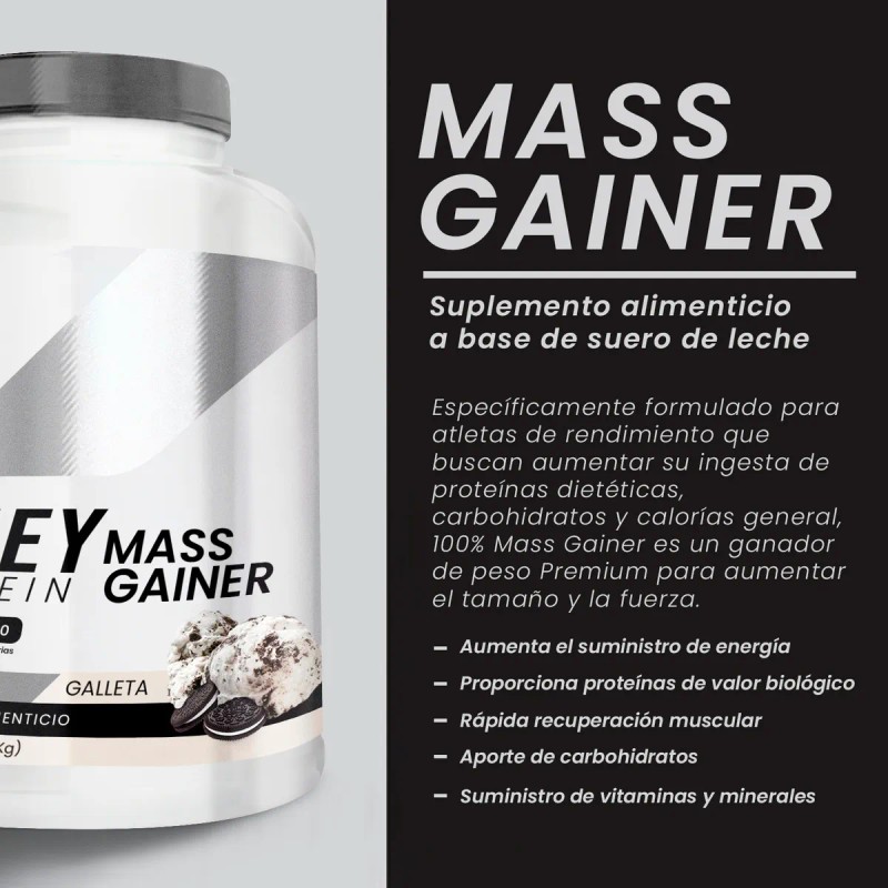 Suplemento Polvo Psn Whey Protein Mass Gainer 8kg Galleta