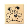Artemio Birth Little Bear Stamp, Wood, Beige, 3.1 x 2.5