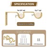 KAMANINA Heavy Duty Double Curtain Rod Bracket for 1 and