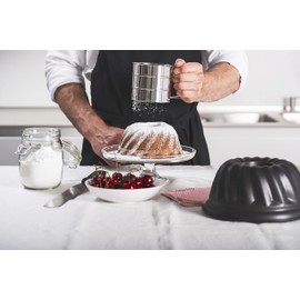 Kelomat, 2441-147 Stainless Steel Vibrating Sieve, Length 24 cm, Width 10.5 cm, Height 6.9 cm, Weight 0.13 kg, Rustproof, Flour Sieve, Powdered Sugar Sieve