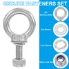 PATIKIL M10 x 30mm Eye Bolt with Nut, 2 Pack