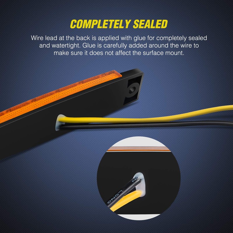 Nilight TL-14 10PCS 3.8” 6 Amber Indicator Rear Side Truck