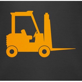 Shirtracer - Baby Body Boy Girl - Excavator Tractor etc. - Forklift, 2 Black