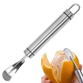 Stainless Steel Orange Peeler - Wide Using Fruit Slicer Cutter Peeler Opener Fruit Tools for Kitchen Daily Using (1 Pack)