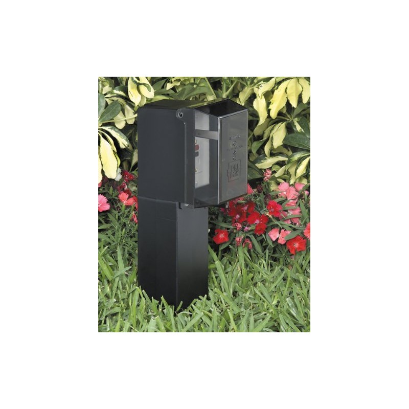 GPD19W-1 Gard-N-Post Low-Profile Outdoor Landscape Lighting Post Enclosure with Outlet