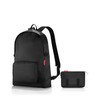 reisenthel Mini Maxi Rucksack, Travel Bag, Backpack, Foldable, black, AP7003