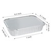 WANBAO 200 PACK 8.3"x6.2" Disposable Tin Foil Pans with Lids