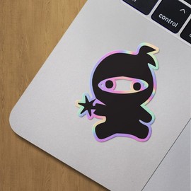 Holographic Decal Stickers of Baby Baby Ninja On Board Premium Waterproof Vinyl Decal Stickers for Laptop Phone Accessory Helmet Car Window Mug Tuber Cup Door Wall Decoration ANDVER3077282HO